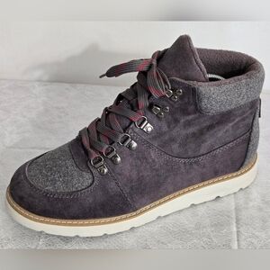 Target Mens Boots 10 Textile Poly Wool Acrylic Fleece Lined Lace Up